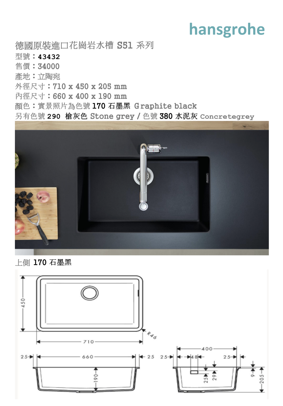 hansgrohe廚房水槽目錄