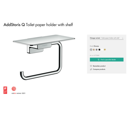 Hansgrohe AddStoris 衛生紙架