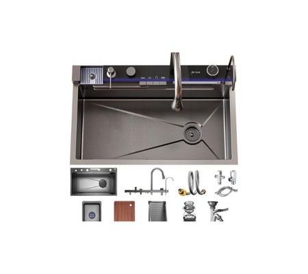 飛雨瀑布水槽｜三種尺寸68/75/80CM｜黑/金/白三色選擇