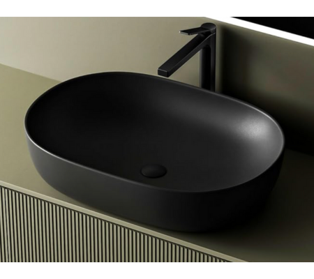 橢圓形檯面盆｜多尺寸選擇，黑白經典款