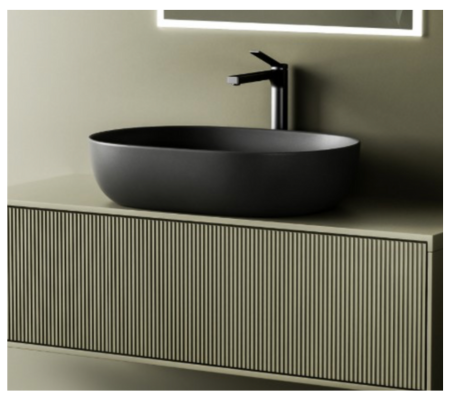 橢圓形檯面盆｜多尺寸選擇，黑白經典款