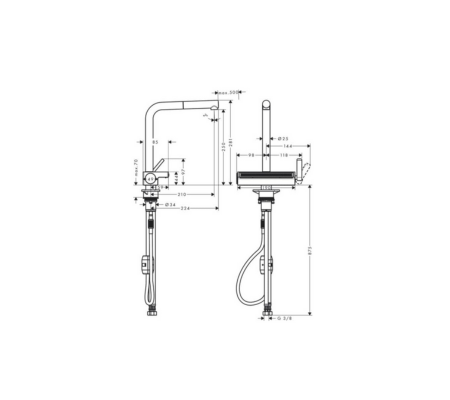 Hansgrohe Aquno Select M81 廚房龍頭
